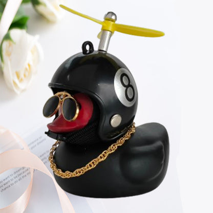 Small Yellow Duck Car Broken Wind Helmet Cute Car Decoration Wind Breaking Cycling Decor 8