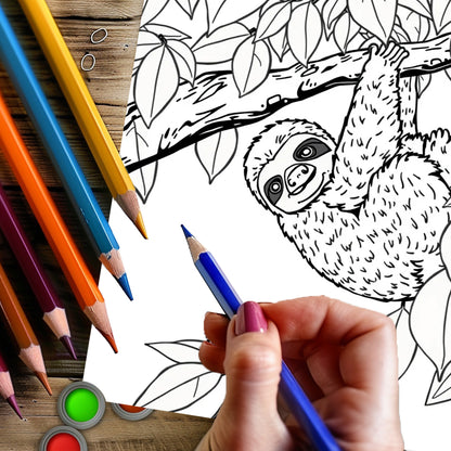 Animals in the Jungle Coloring Book for Adult, Premium Colouring Book, Ideal Drawing Supplies for Christmas