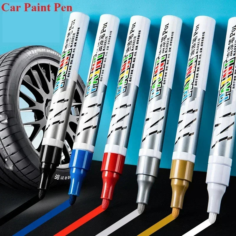 Waterproof Car Paint Marker Pen, Scratch Repair Brush Pen, Automotive Tire Tread Care, Touch Up Paint for Car
