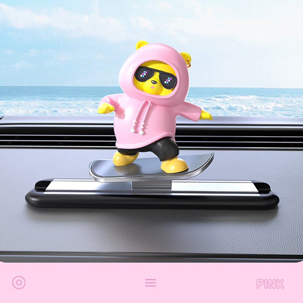Creative Car Interior Accessories Magnetic Parking Number Plate Skateboard Bear Dashboard Decoratio 8