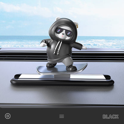 Creative Car Interior Accessories Magnetic Parking Number Plate Skateboard Bear Dashboard Decoratio 9