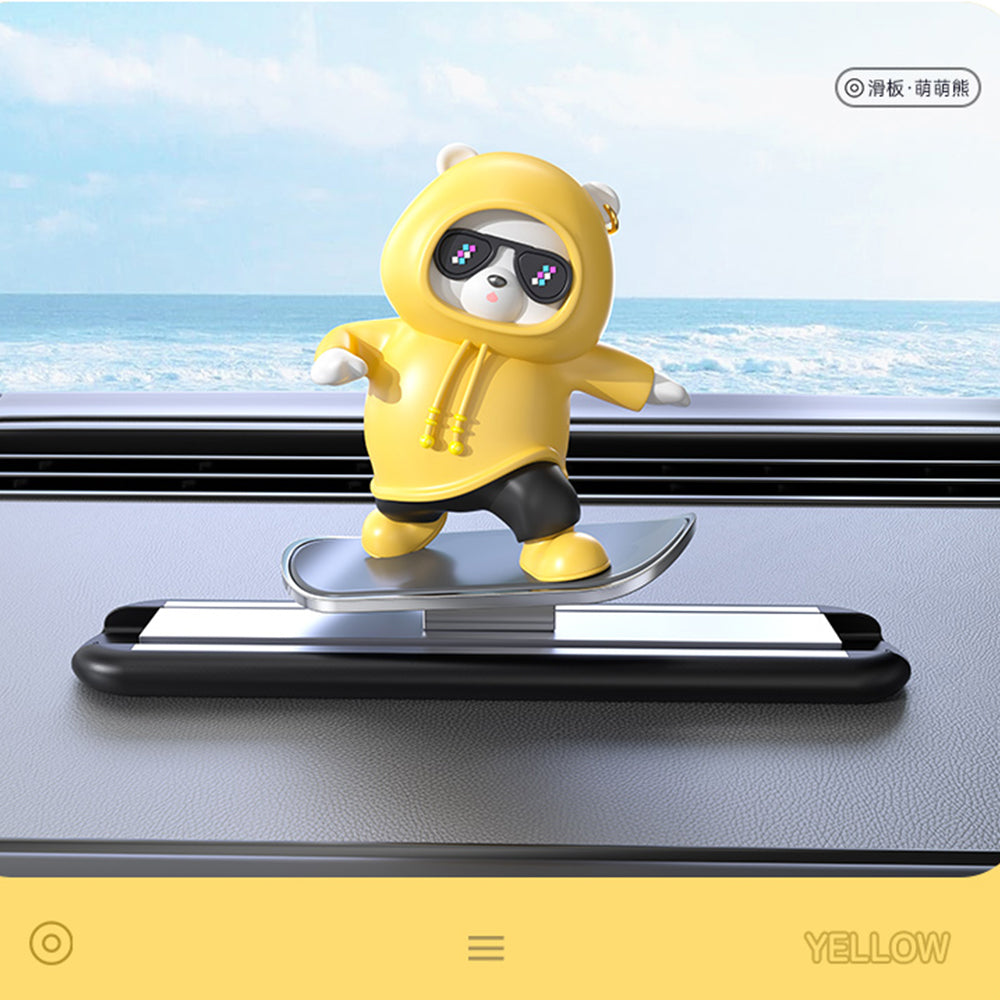 Creative Car Interior Accessories Magnetic Parking Number Plate Skateboard Bear Dashboard Decoratio 11