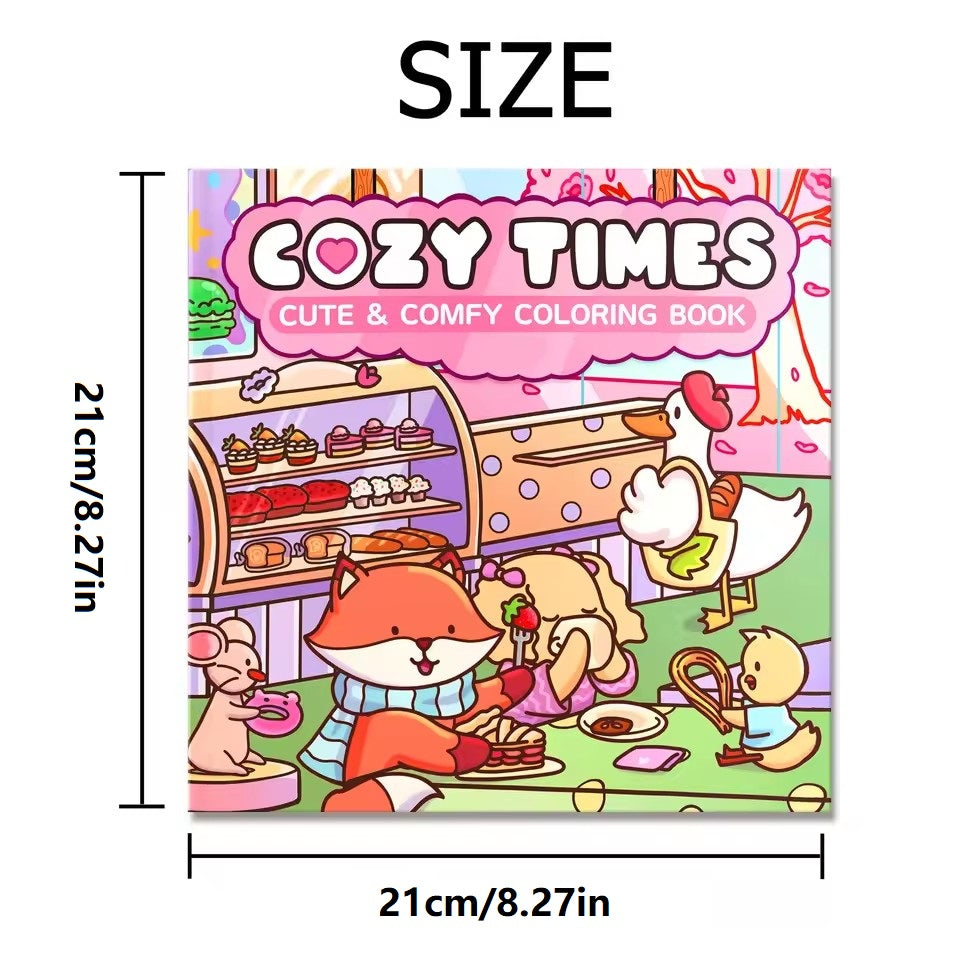 Cozy Times Coloring Book for Adults, Cute Comfy Patterns, Perfect Gift for Party, Birthday, Relaxation
