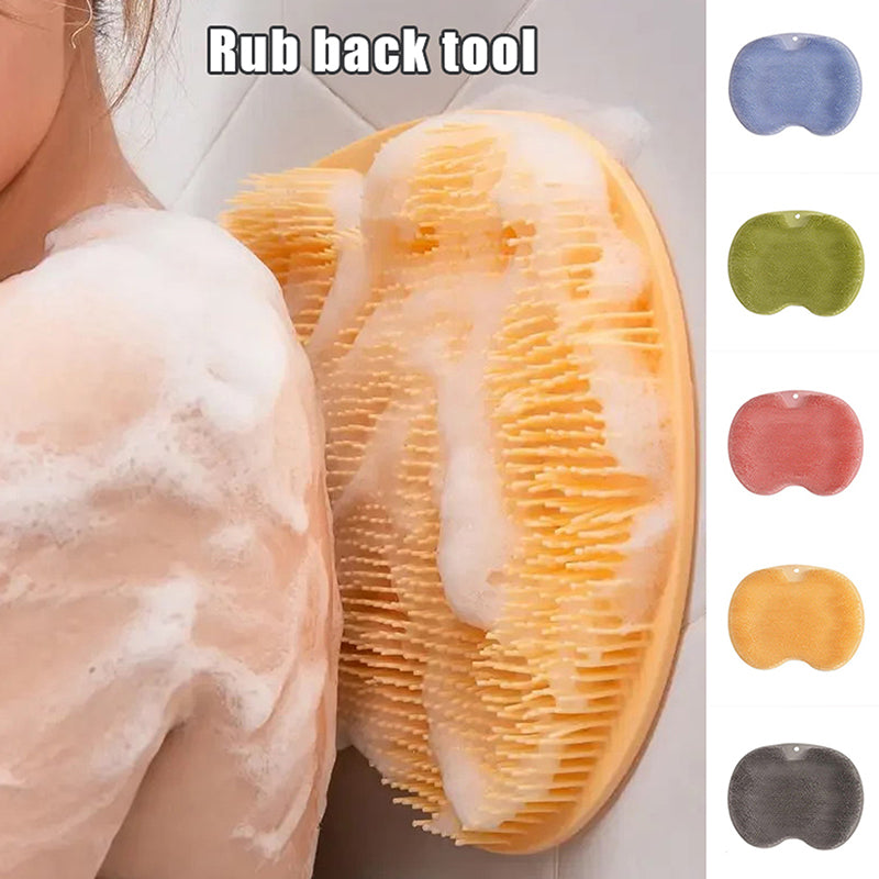 Shower Feet Cleaner Wash Mat, Massage Mat with Back Scraper Cleaning Brush, Multifunction Sucker Wall Mat for Foot Arms