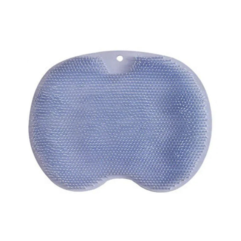Shower Feet Cleaner Wash Mat, Massage Mat with Back Scraper Cleaning Brush, Multifunction Sucker Wall Mat for Foot Arms