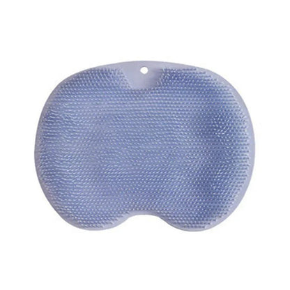 Shower Feet Cleaner Wash Mat, Massage Mat with Back Scraper Cleaning Brush, Multifunction Sucker Wall Mat for Foot Arms