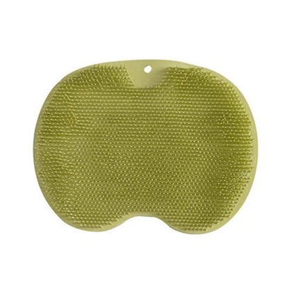 Shower Feet Cleaner Wash Mat, Massage Mat with Back Scraper Cleaning Brush, Multifunction Sucker Wall Mat for Foot Arms