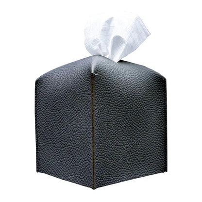 Retro Tissue Box, Square Tissue Box Cover, Decorative PU Leather Case Organizer for Car, Home, Bathroom Desktop