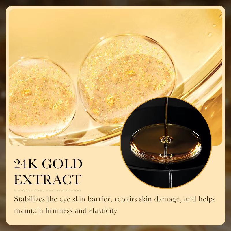 GoldenGlow 24K Gold  Hyaluronic Acid Eye Cream  Firming Moisturizer For Dark Circles  Eye Bags 1