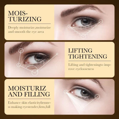 GoldenGlow 24K Gold  Hyaluronic Acid Eye Cream  Firming Moisturizer For Dark Circles  Eye Bags 2