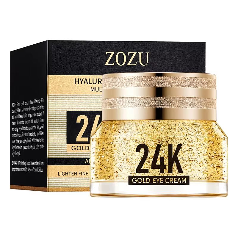 GoldenGlow 24K Gold  Hyaluronic Acid Eye Cream  Firming Moisturizer For Dark Circles  Eye Bags 4
