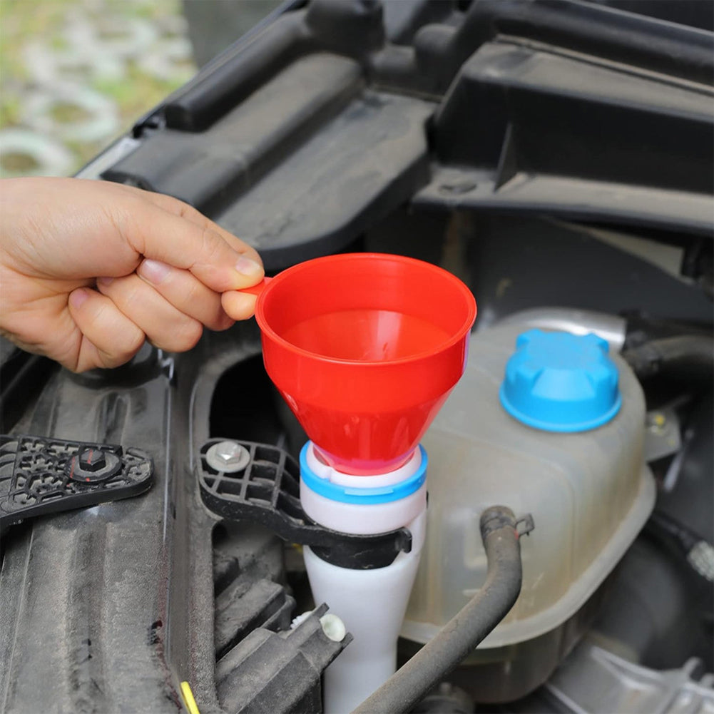 Telescopic Car Refueling Funnel, Universal Oil Funnel with Detachable Hose for Motorcycle and Engine