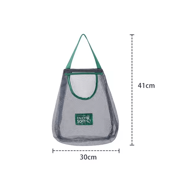 Reusable Hanging Mesh Storage Bags For Kitchen Fruit And Vegetables 4