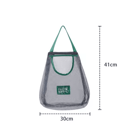 Reusable Hanging Mesh Storage Bags For Kitchen Fruit And Vegetables 4