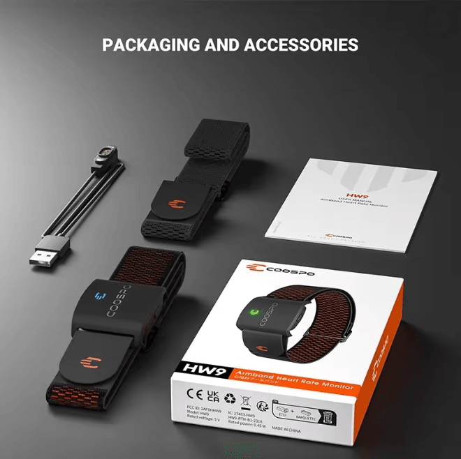 COOSPO HW9 Armband Heart Rate Monitor With Bluetooth And ANT Plus Connectivity 3