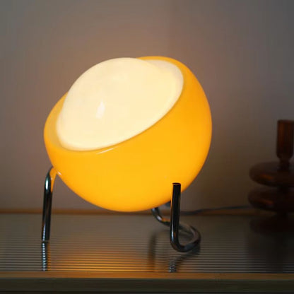 LuminaBau Glass Table Lamp – Retro Nordic LED Desk & Bedside Accent Lamp
