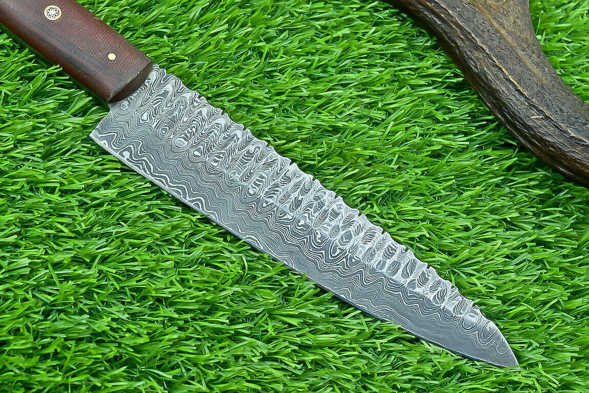 Stunning Hand Forged Damascus Steel Chef Knife  115 Custom Handmade Kitchen Knife 1