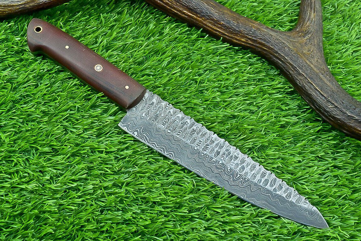 Stunning Hand Forged Damascus Steel Chef Knife  115 Custom Handmade Kitchen Knife 2