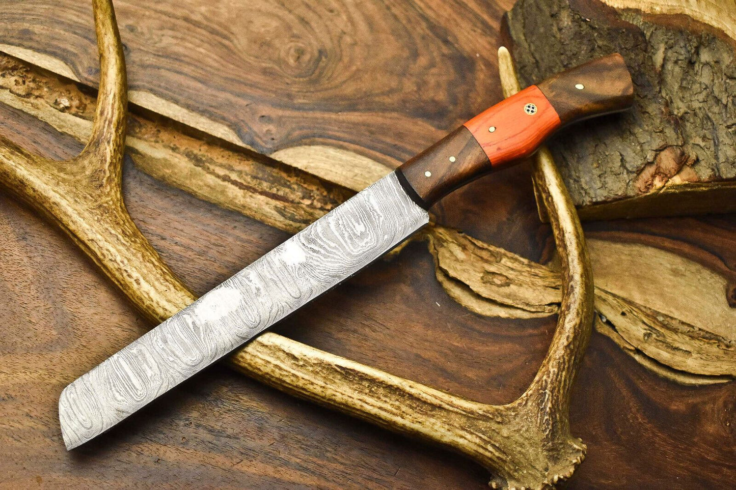 Exclusive 12" Hand Forged Damascus Steel Chef Knife | Custom Handmade Kitchen Knife