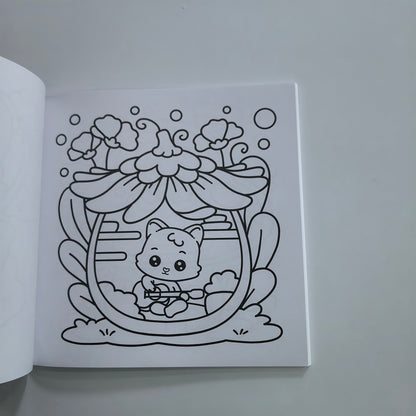 Cozy Spaces Coloring Book, Stress Relieving Art for Adults, Teens, with Calming Animal Scenes