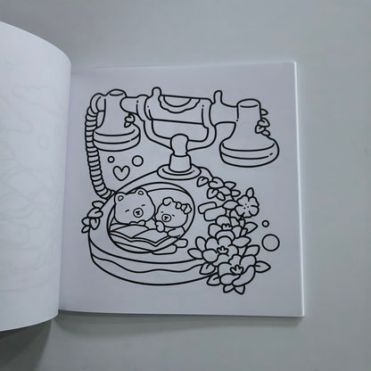 Cozy Spaces Coloring Book, Stress Relieving Art for Adults, Teens, with Calming Animal Scenes