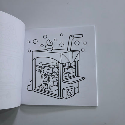 Cozy Spaces Coloring Book, Stress Relieving Art for Adults, Teens, with Calming Animal Scenes