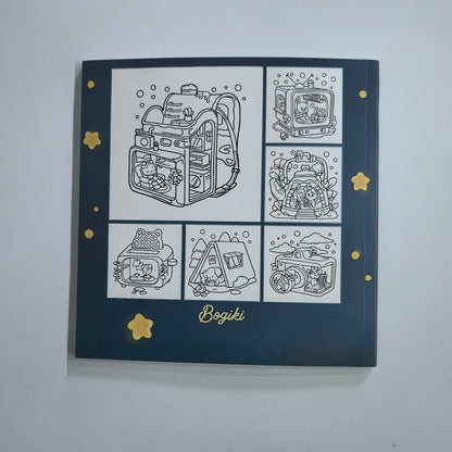 Cozy Spaces Coloring Book, Stress Relieving Art for Adults, Teens, with Calming Animal Scenes