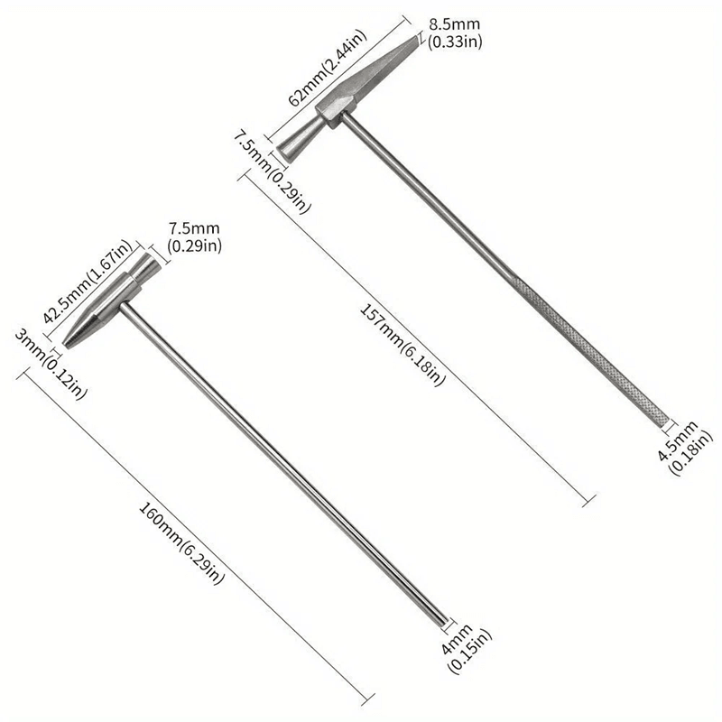 PrecisionCraft Mini Dual Hammer Set For Jewelry And Watch Repair 1