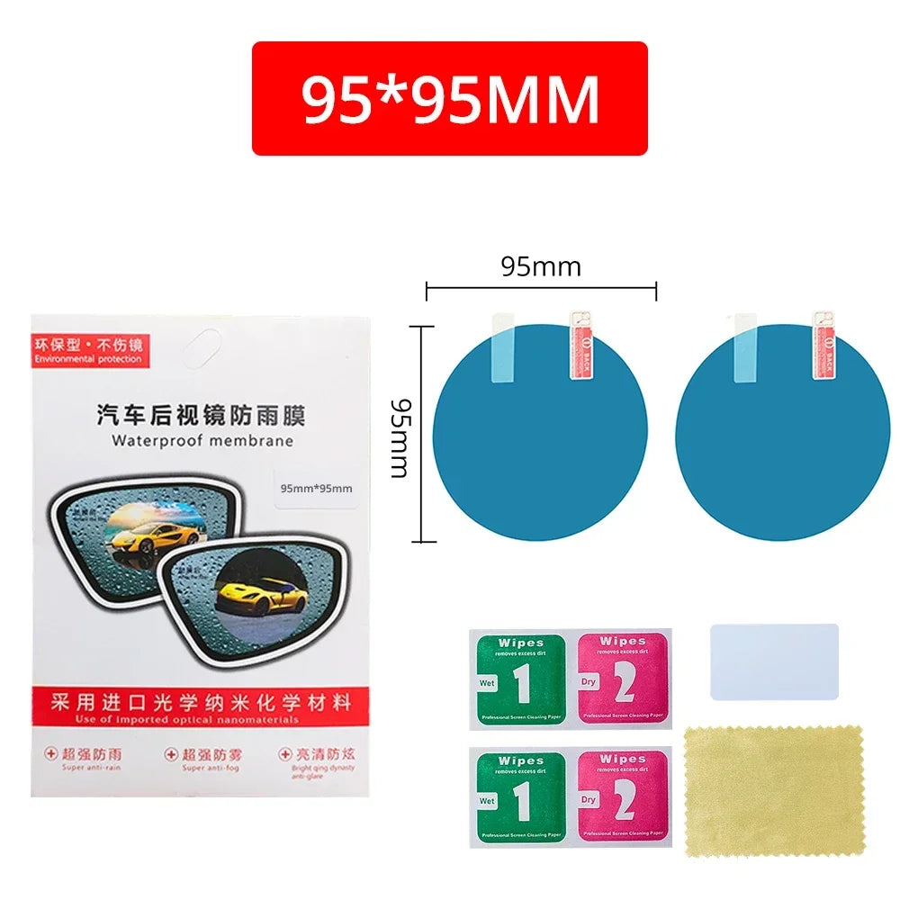 Rainproof Car Sticker for Rearview Mirror, Clear Sight Anti Fog Film, Car Mirror Protection Rain Film
