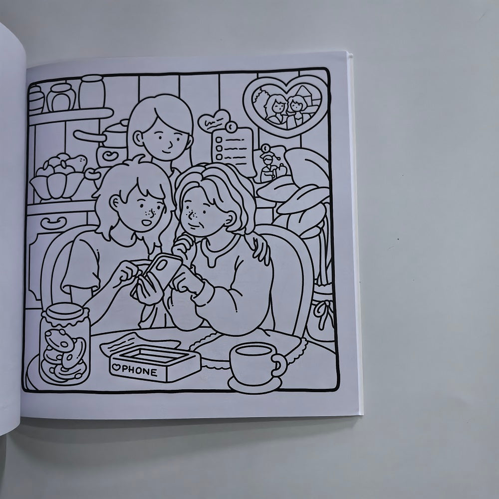 Cute Drawing Book for Adults, Dear Mom Coloring Book, Comfy & Relaxing, Perfect Gift for Party and Birthday