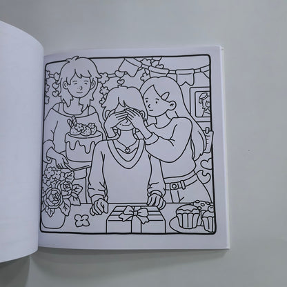 Cute Drawing Book for Adults, Dear Mom Coloring Book, Comfy & Relaxing, Perfect Gift for Party and Birthday