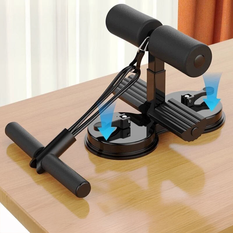 SitUp Assistant With Elastic Drawstring Core AB Trainer Aids Double Suction Cup Core Strength Train 1
