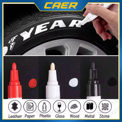 Waterproof Car Oily Painting Pen, Permanent Tyre Marker, Auto Rubber Touch Up Pen for Bike, Metal, Car Surface Repair