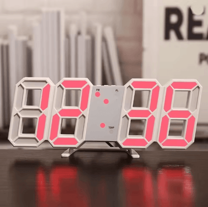 GlowTime 3D LED Digital Wall Clock With Adjustable Brightness And Night Mode 5