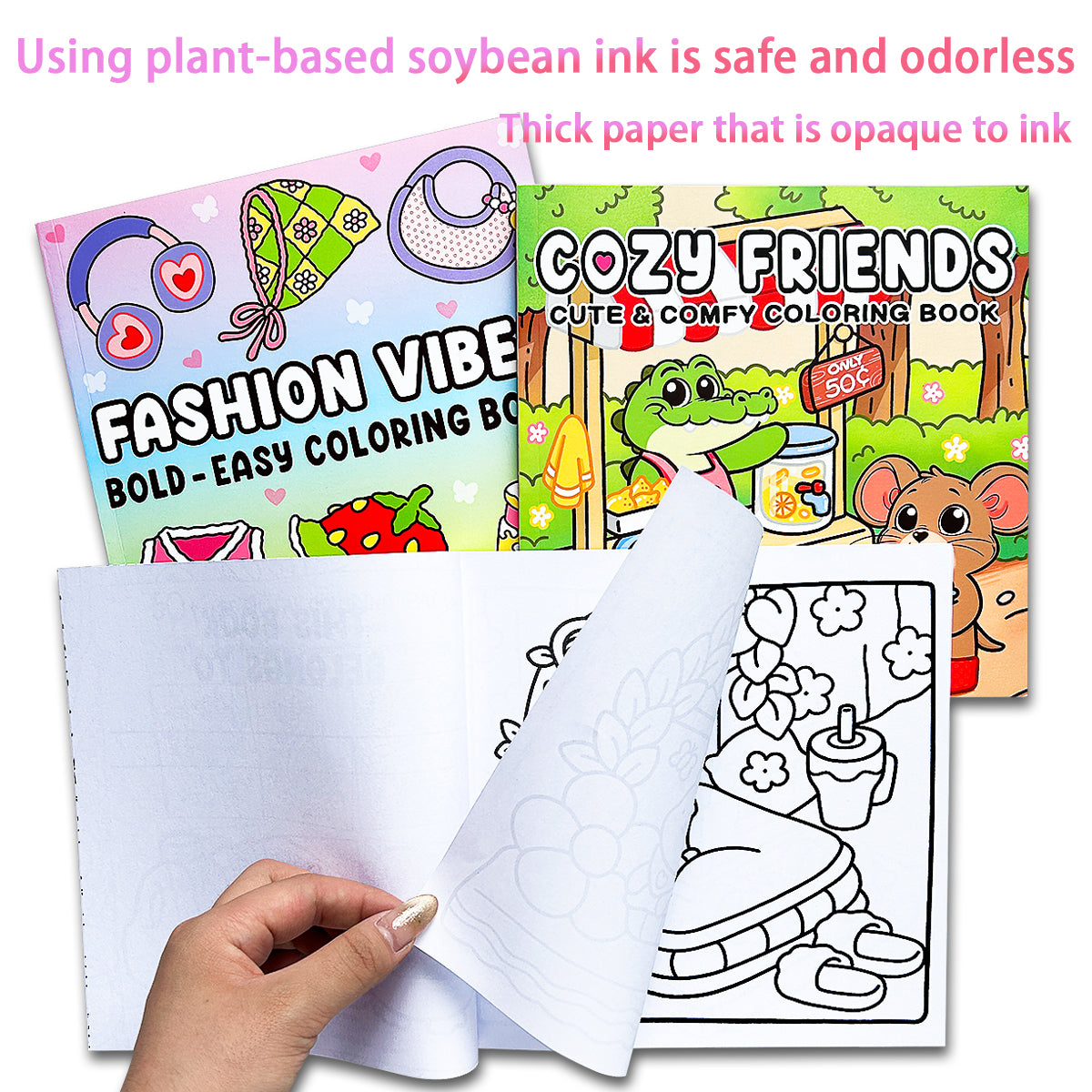 Children's Anxiety Relief Coloring Book, Stress Therapy Art, Bold Illustrations, Multiple Comforting Themes