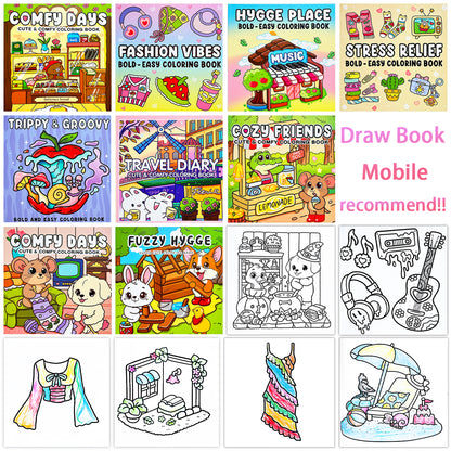Childrens Anxiety Relief Coloring Book Stress Therapy Art Bold Illustrations Multiple Comforting Th 1