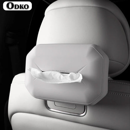 Silicone Car Tissue Box, Hanging Tissue Bag, Essential Car Accessories for Interior Organization