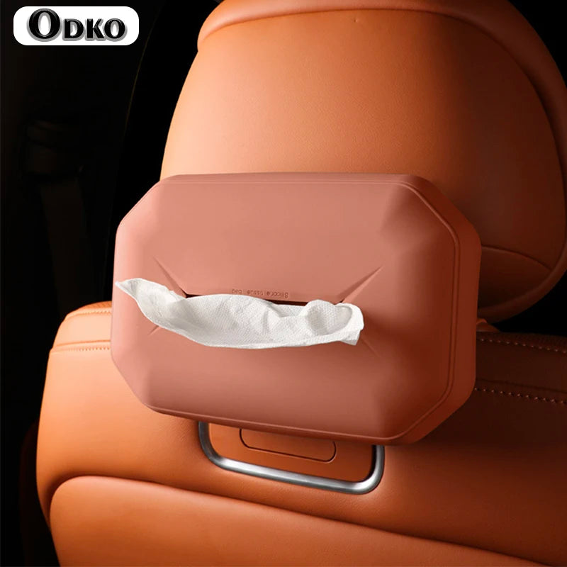 Silicone Car Tissue Box Hanging Tissue Bag Essential Car Accessories For Interior Organization 1