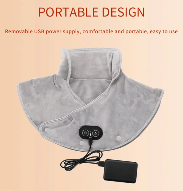 ThermaFlex Heated Neck And Shoulder Wrap With Vibration And Thermal Compression 4