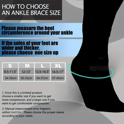 Ankle Compression Sleeves Socks Sport Knitted Foot Protect Brace For Sprain Relief Basketball Footb 2