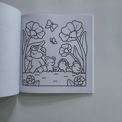 Little Friends Coloring Book, Fun Animal Designs for Stress Relief, Great for Teens and Adults