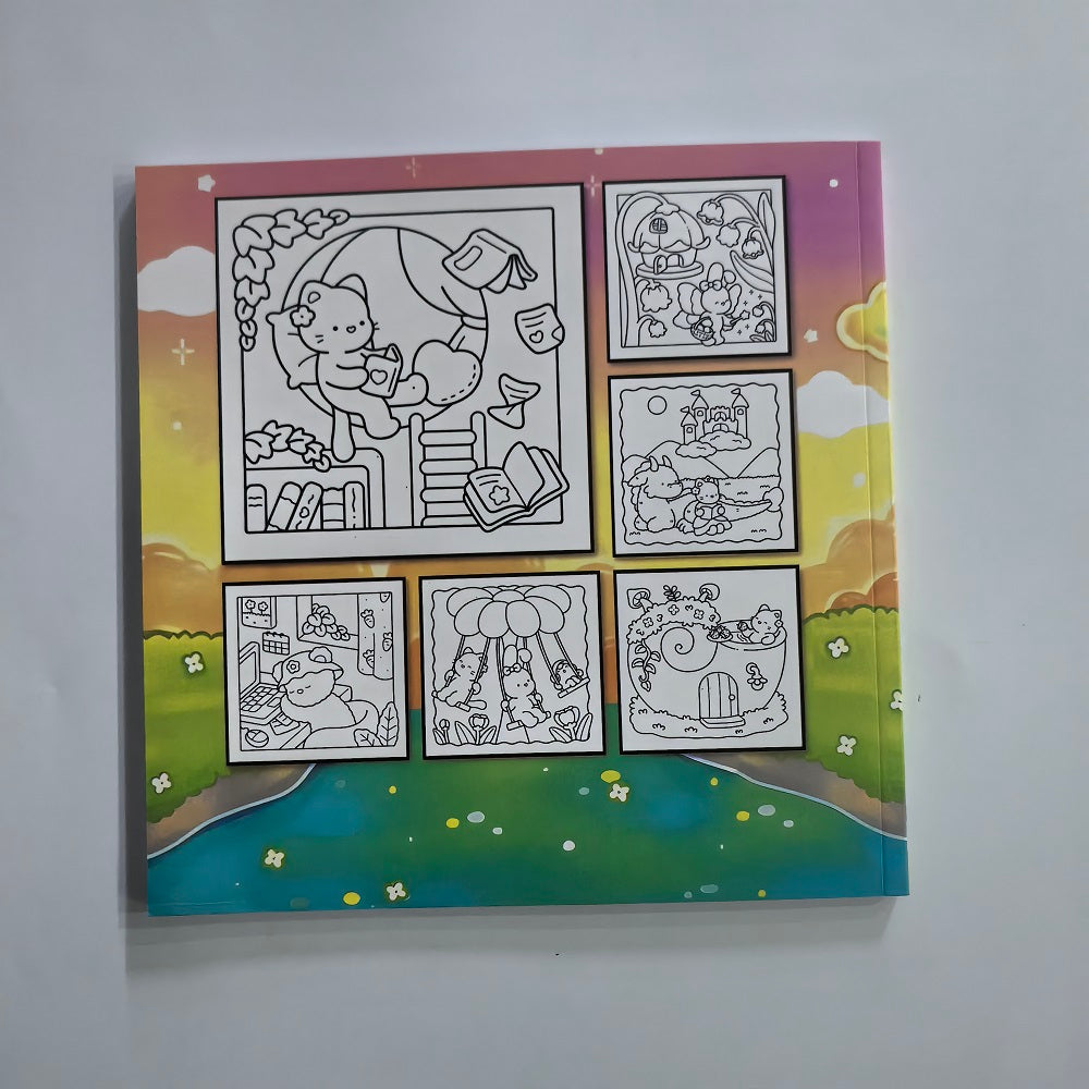 Little Friends Coloring Book, Fun Animal Designs for Stress Relief, Great for Teens and Adults
