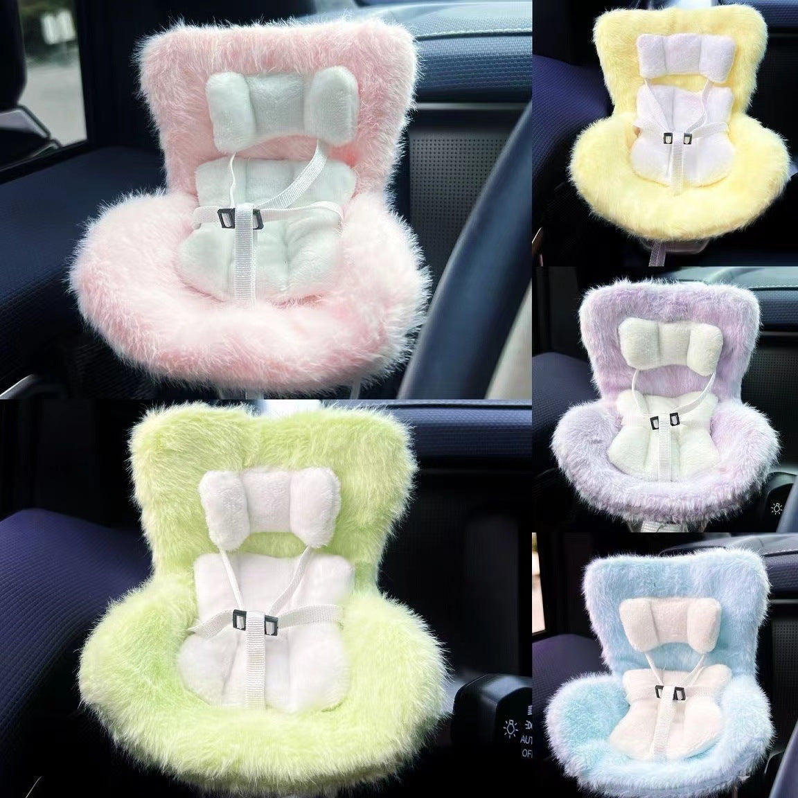 Cartoon Chair Model Car Seat, Car Doll Safety Seat, Doll Car Interior Styling Decoration
