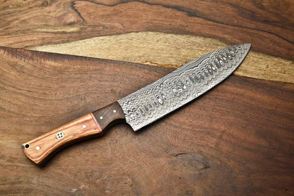 Custom Handmade Damascus Steel Chef Knife  Full Tang Sport Knife  384 Layer Forged Blade 3