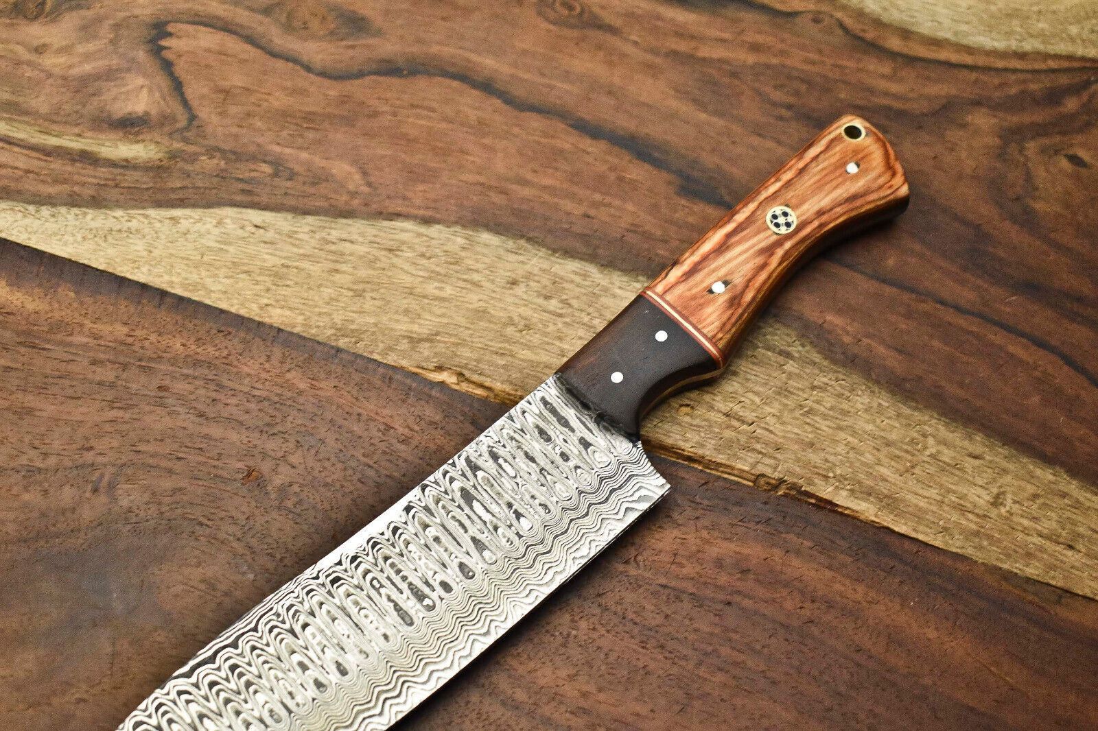 Custom Handmade Damascus Steel Chef Knife  Full Tang Sport Knife  384 Layer Forged Blade 1