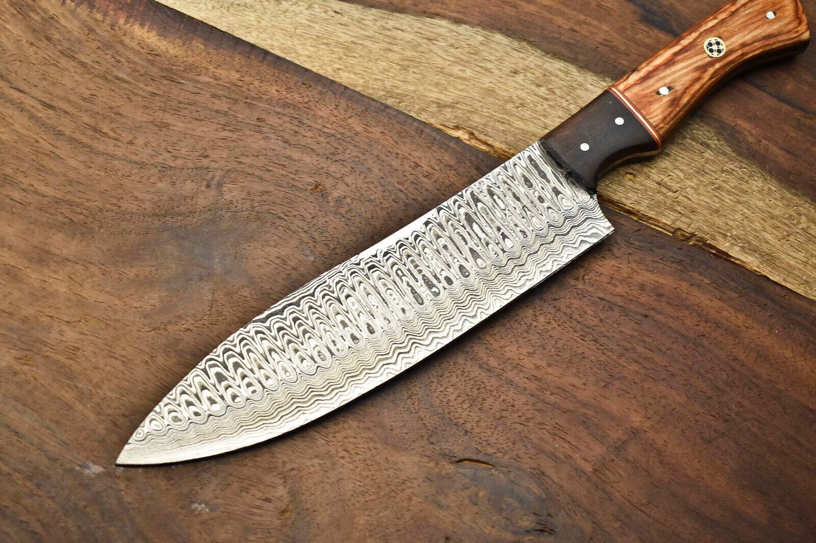 Custom Handmade Damascus Steel Chef Knife  Full Tang Sport Knife  384 Layer Forged Blade 2