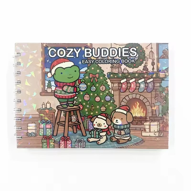 Cozy Friends & Comfy Days Coloring Book, Creative Fun and Stress Relief Art for Adults and Teens, The Perfect Gift
