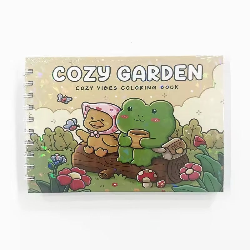 Cozy Friends & Comfy Days Coloring Book, Creative Fun and Stress Relief Art for Adults and Teens, The Perfect Gift