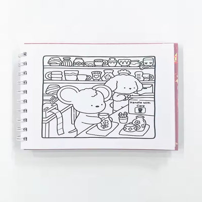Cozy Friends & Comfy Days Coloring Book, Creative Fun and Stress Relief Art for Adults and Teens, The Perfect Gift