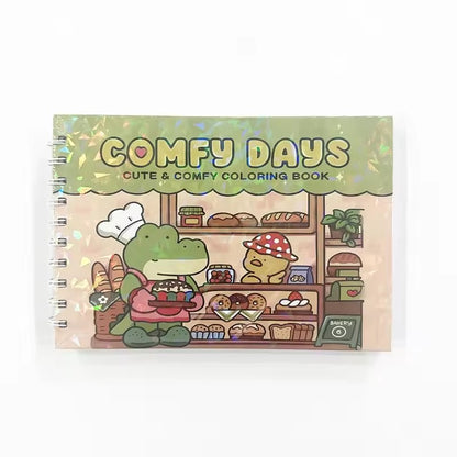 Cozy Friends & Comfy Days Coloring Book, Creative Fun and Stress Relief Art for Adults and Teens, The Perfect Gift
